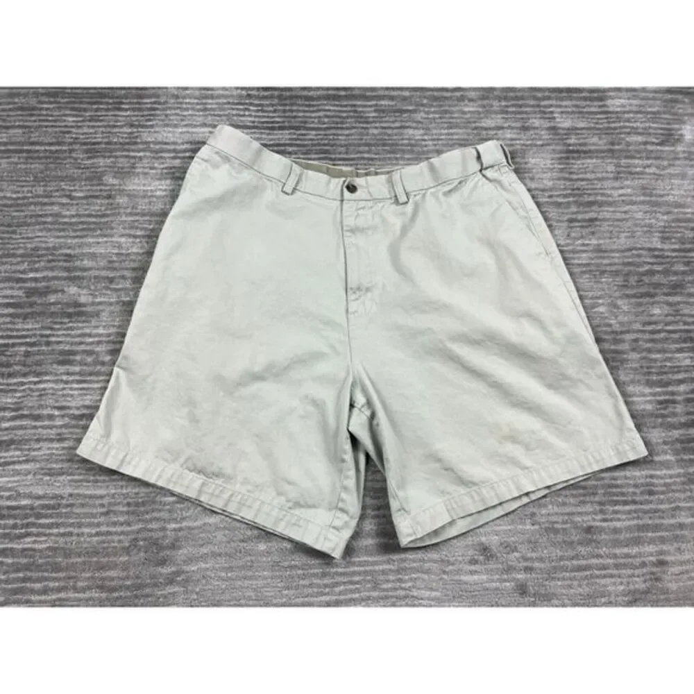 Farah Shorts Mens 40 Beige‎ Expandable Waist 100% Cotton Chino
